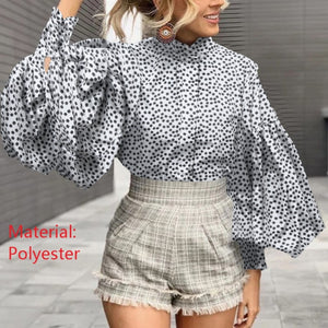 Long Lantern Sleeve Blouse