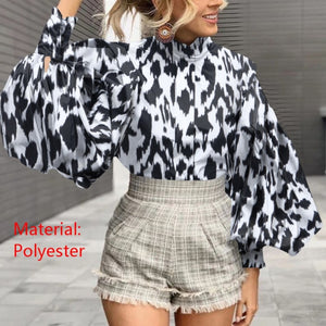 Long Lantern Sleeve Blouse