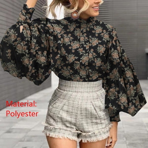 Long Lantern Sleeve Blouse