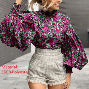 Long Lantern Sleeve Blouse