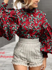 Load image into Gallery viewer, Long Lantern Sleeve Blouse
