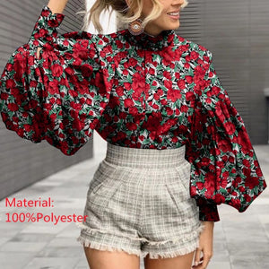 Long Lantern Sleeve Blouse