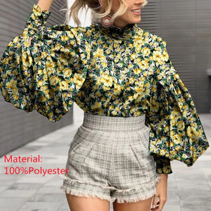 Long Lantern Sleeve Blouse