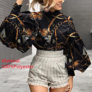 Long Lantern Sleeve Blouse