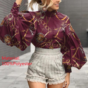 Long Lantern Sleeve Blouse