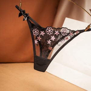 Flower Embroidery Underwear