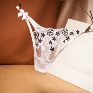 Flower Embroidery Underwear