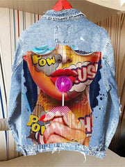 Load image into Gallery viewer, Custom Print Denim Jacket
