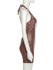 Load image into Gallery viewer, Faux Leather Dress
