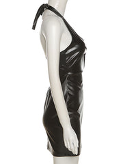 Load image into Gallery viewer, Faux Leather Dress
