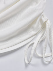 Load image into Gallery viewer, Crop Top and Drawstring Ruched Skirts
