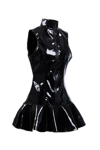 Faux Leather Latex Dress