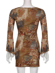Load image into Gallery viewer, Flared Sleeve Vintage Dress
