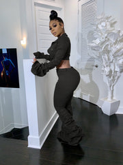 Load image into Gallery viewer, Long Sleeve Crop Top &amp; Pants

