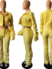 Load image into Gallery viewer, Long Sleeve Crop Top &amp; Pants
