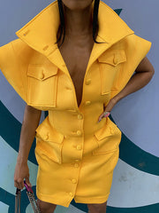 Load image into Gallery viewer, Oversized Collar Dress
