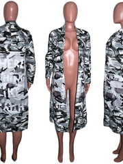 Load image into Gallery viewer, Long Sleeve Camouflage Coat
