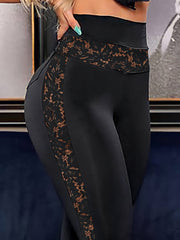 Load image into Gallery viewer, Lace Stripe Leggings
