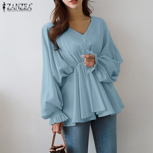 Long Sleeve Ruffle Blouse