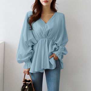 Long Sleeve Ruffle Blouse