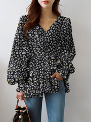 Load image into Gallery viewer, Long Sleeve Ruffle Blouse
