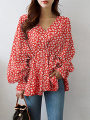 Load image into Gallery viewer, Long Sleeve Ruffle Blouse
