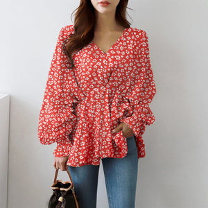 Long Sleeve Ruffle Blouse