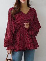 Load image into Gallery viewer, Long Sleeve Ruffle Blouse
