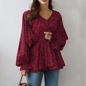 Long Sleeve Ruffle Blouse