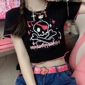 Cute Skull Crop Top