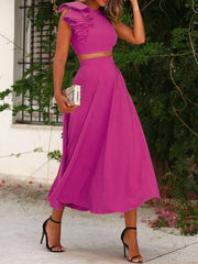 Load image into Gallery viewer, Crop Top &amp; Skirt Set
