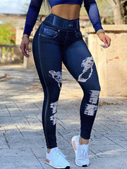 Load image into Gallery viewer, Jeans Print Leggings
