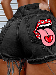 Load image into Gallery viewer, Custom Print Denim Shorts
