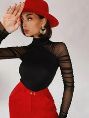 Load image into Gallery viewer, Sheer Sleeve Bodysuit
