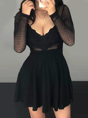 Load image into Gallery viewer, Sheer Long Sleeve Dress
