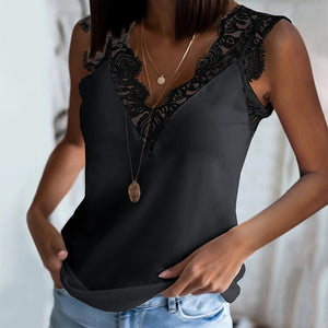 Lace  V-Neck Top