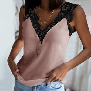 Lace  V-Neck Top