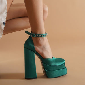 Chunky High Heel Shoes