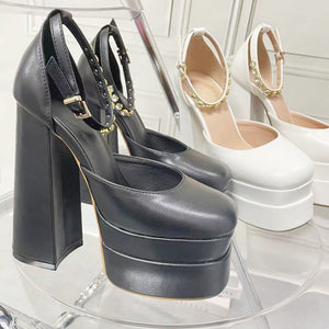 Chunky High Heel Shoes