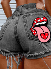 Load image into Gallery viewer, Custom Print Denim Shorts
