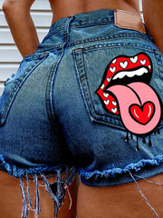 Load image into Gallery viewer, Custom Print Denim Shorts

