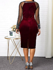 Load image into Gallery viewer, Sequins Patchwork Dress
