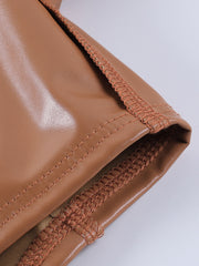 Load image into Gallery viewer, Faux Leather Crop Top Jacket
