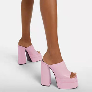 Chunky High Heel Shoes