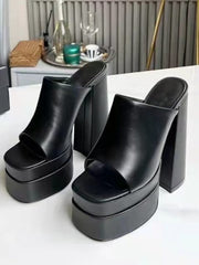 Load image into Gallery viewer, Chunky High Heel Shoes
