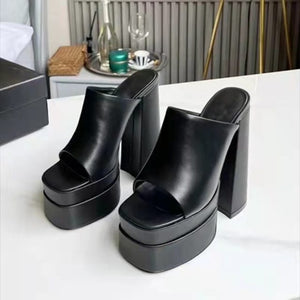 Chunky High Heel Shoes