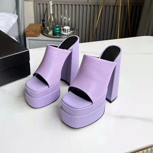 Chunky High Heel Shoes