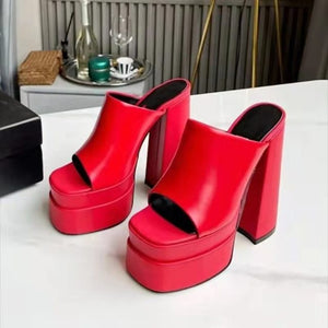 Chunky High Heel Shoes