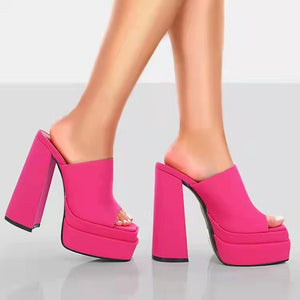 Chunky High Heel Shoes