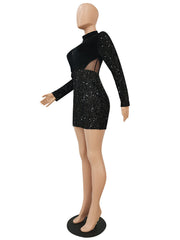 Load image into Gallery viewer, Sequin Long Sleeve Dress
